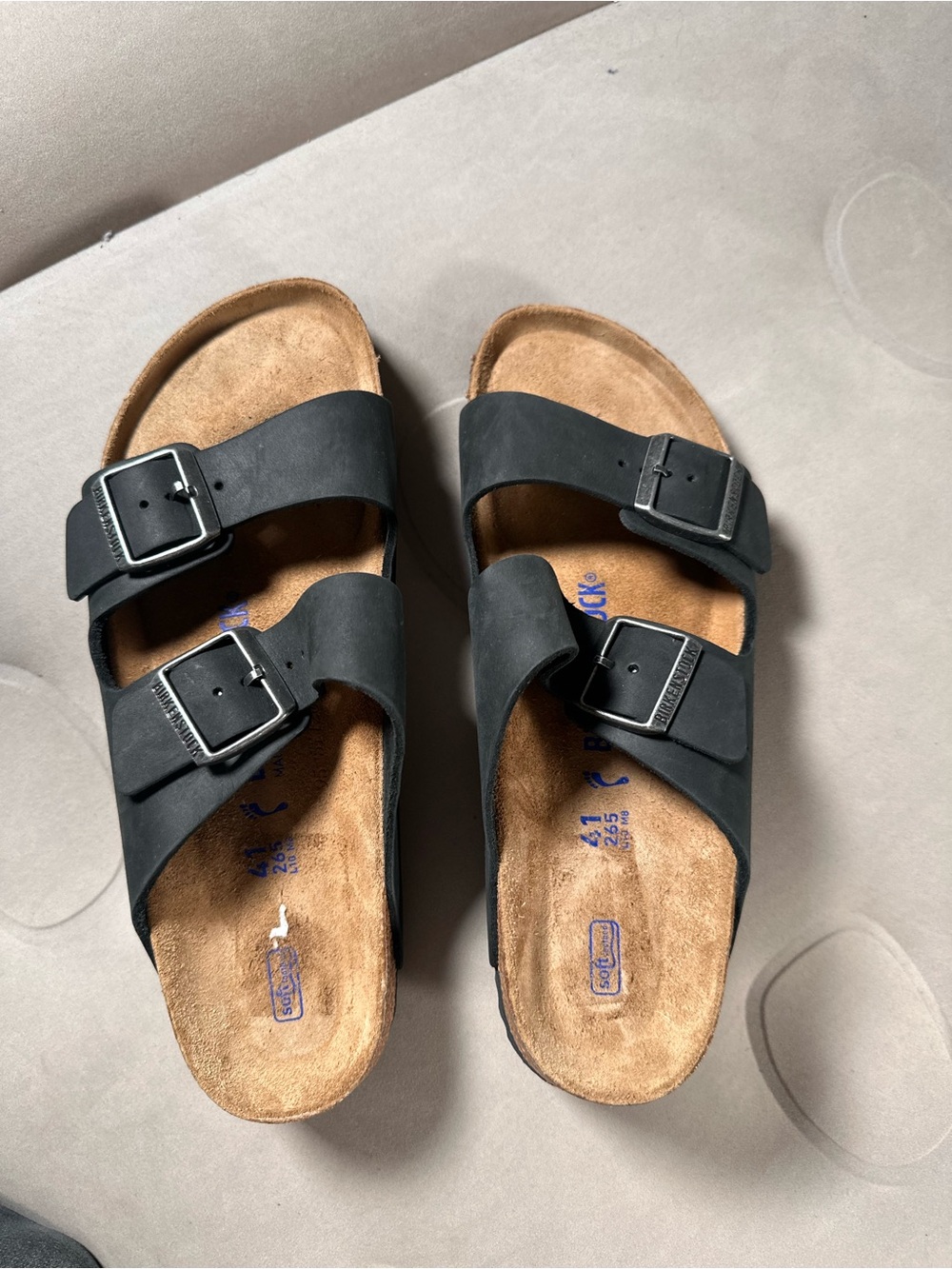BIRKENSTOCK Arizona Oiled Leather Sandal BLACK (0552111) 41 EUR 8M/10W US